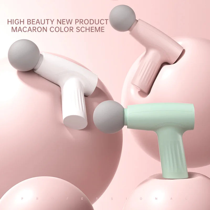 Mini Pink Muscle Massage Gun Deep Tissue Handheld Massage Gun Therapy Gun Fascia Gun Massagegun Massagers Handheld Deep Tissue