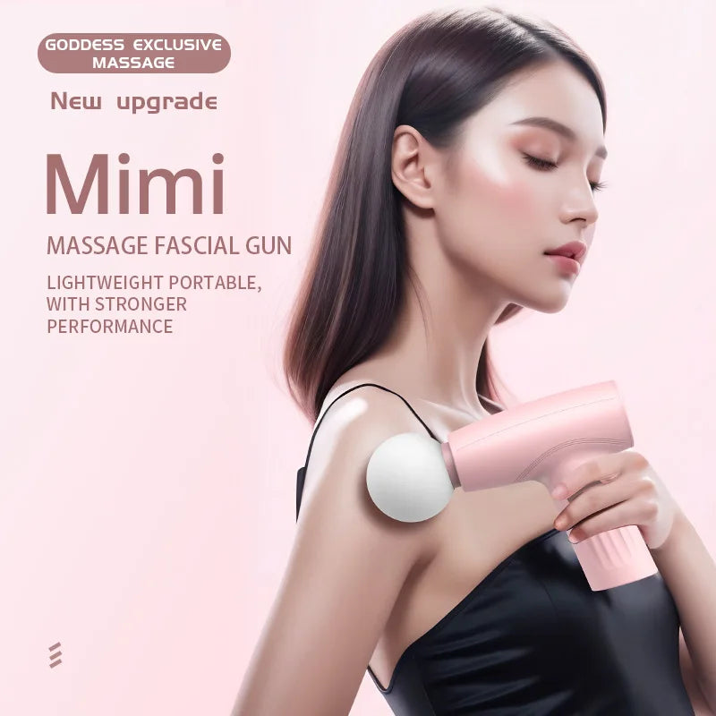 Mini Pink Muscle Massage Gun Deep Tissue Handheld Massage Gun Therapy Gun Fascia Gun Massagegun Massagers Handheld Deep Tissue